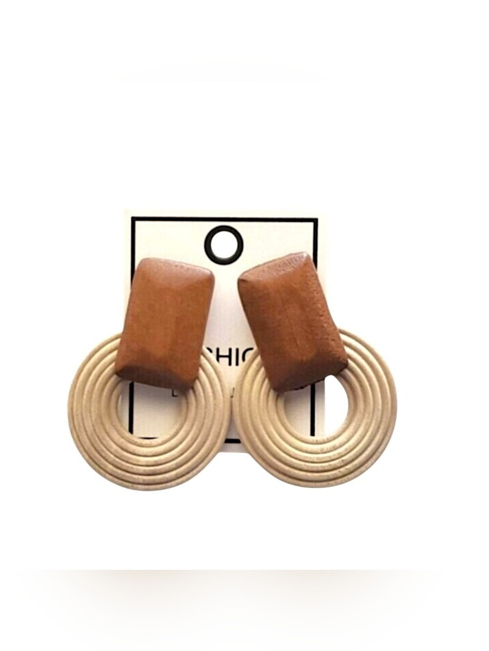 Brown and Wood Earrings